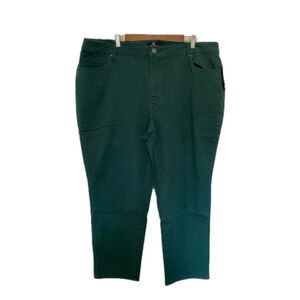 Curations Colorful Emerald Green BOHO Festival Taper Leg Stretch Denim Jeans 24W